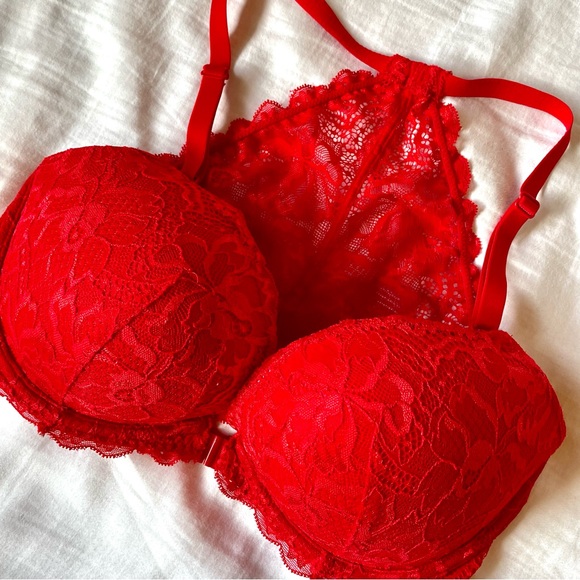 PINK Front Clasp Push-up Bra - Picture 1 of 7